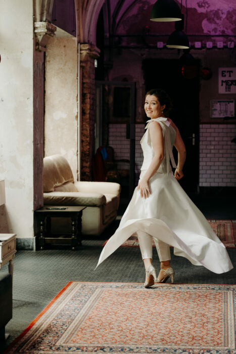 Ensemble de mariée composé d'un pantalon 